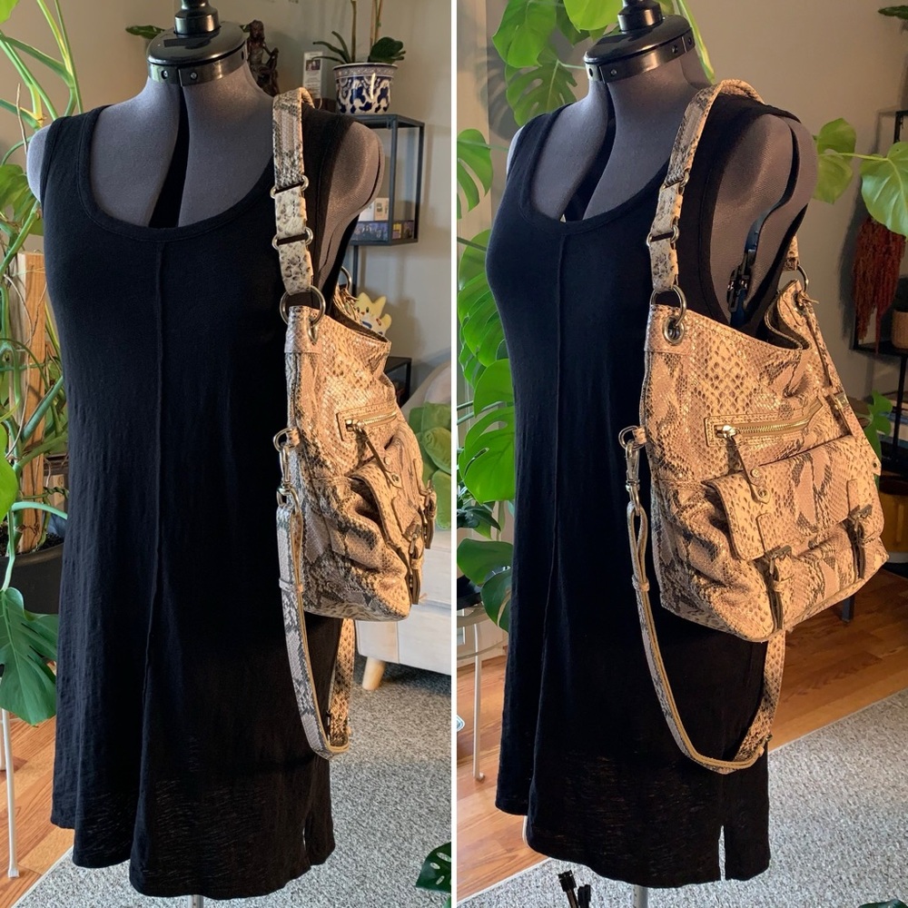 Cole Haan Snakeskin Embossed Python Print Satchel… - image 12